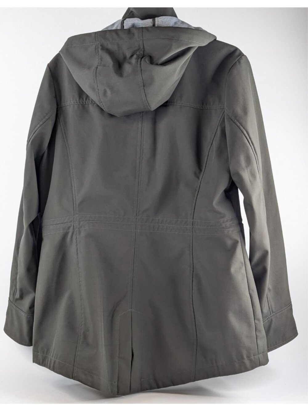 Michael Kors Women’s Large Coat Brown Hooded Trench Rain Water Resistant Jacket - Picture 5 of 16